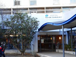 Entrée de l'hôpital Gui de Chauliac à Montpellier