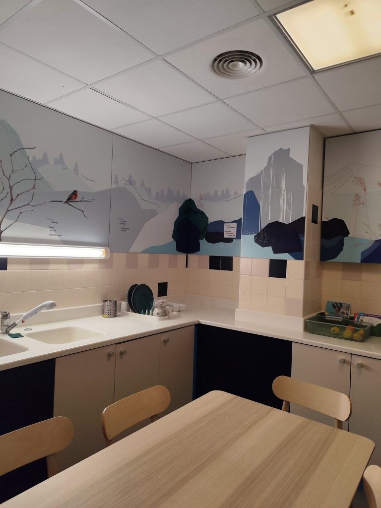 Décor de l'espace enfant au CHU de Montpellier